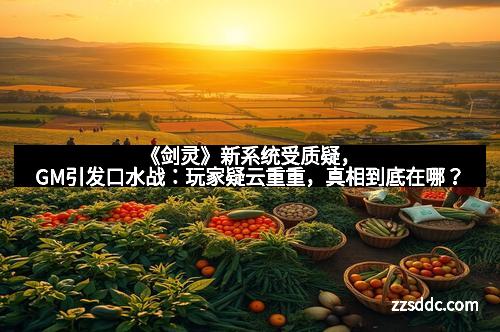 《剑灵》新系统受质疑，GM引发口水战：玩家疑云重重，真相到底在哪？